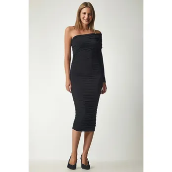 Dámské šaty Šaty Happiness Istanbul Schwarz 440467 S/M