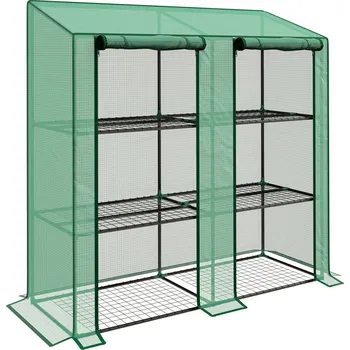 Fóliovník Fóliovník s dvoukřídlou střechou 143 x 46 x 151 cm | zelený