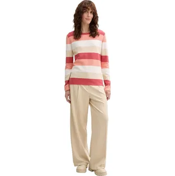 Dámské oblečení Tom Tailor Rot/ Weiß/ Beige 8486660 M