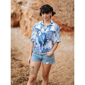 Dámská košile Košile Isla Bonita by SIGRIS Weiß/ Blau 556113 XL