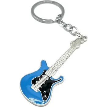 Přívěsek na klíče - modrá elektrická kytara