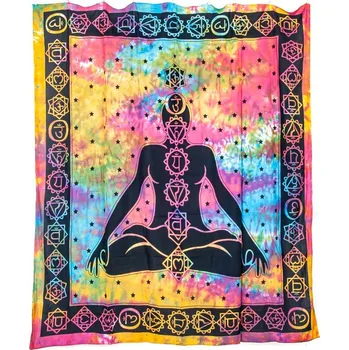 Přehoz na lůžko Přehoz - 7 čaker duhový 220x210 cm