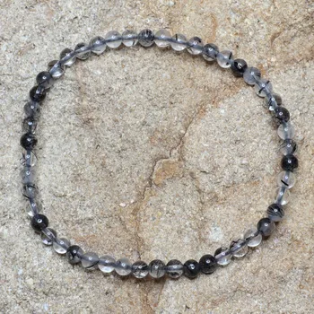 Náramek Náramek - Křišťál s Turmalínem kulička 3-4 mm