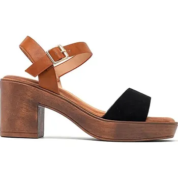 Dámské sandále Sixth Sens Schwarz/ Hellbraun 7291002 39