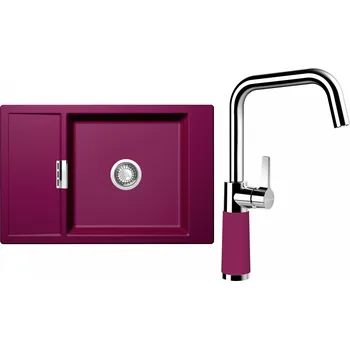 Kuchyňský dřez Set Schock S4-8 (dřez Mono D-100XS Berry + baterie SC-530 Berry)