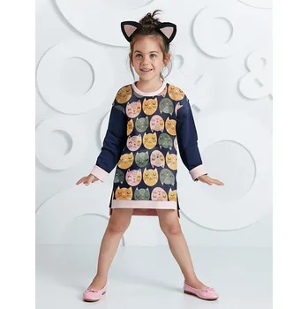 Dívčí šaty Denokids Dunkelblau/ Bunt 2946865 122