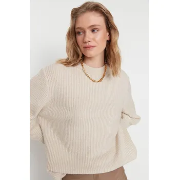 Dámský svetr trendyol Beige 6594978 S
