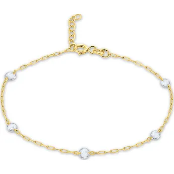 Náramek Elegantní zlatý náramek se zirkony Au 585/1000 0,80g