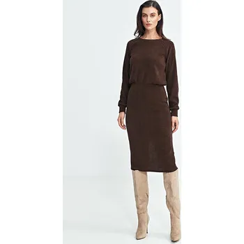 Dámská móda Šaty Nife Braun 478939 42