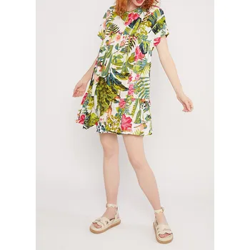 Dámské šaty Šaty Blutsgeschwister Grün/ Weiß 4707920 M