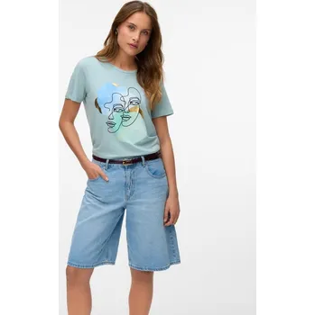 Dámská móda Tričko Vero Moda Türkis 5640069 XS