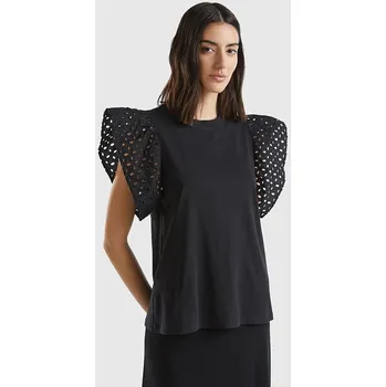 Dámské tričko Benetton Schwarz 6365796 L