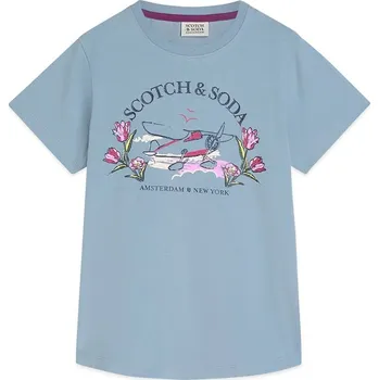 Dívčí tričko Tričko Scotch & Soda Hellblau 9933431 158