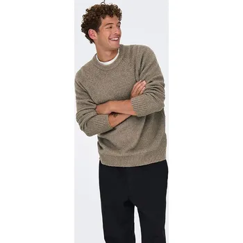 Pánský svetr Svetr ONLY & SONS Hellbraun 1102572 XXL