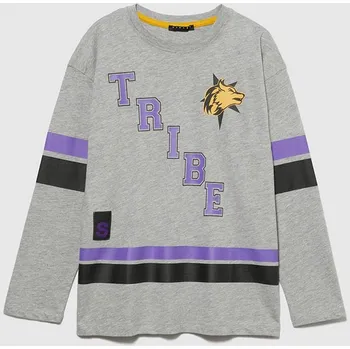 Chlapecké tričko Tričko Sisley Grau/ Schwarz/ Violett 6372277 150