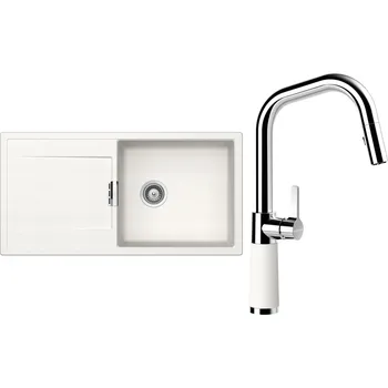 Kuchyňský dřez Set Schock S8-9 (dřez Mono D-100L Polaris + baterie SC-530.120 Polaris)