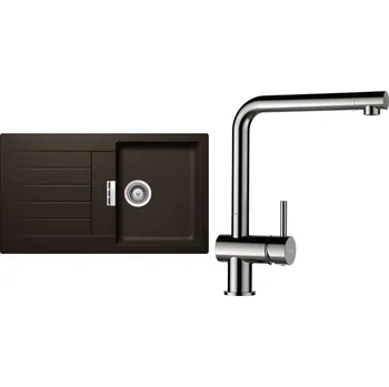 Granitový dřez Set Schock S1-3 (dřez Signus D-100 Bronze + baterie Epos Nerezový vzhled)