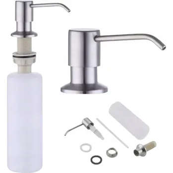Dávkovač mýdla Dávkovač na tekutinu/mýdlo s pumpičkou, chrom, 350 ml