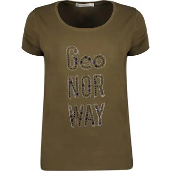 Dámské tričko Tričko Geographical Norway Khaki 484631 XXL