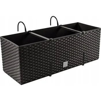 Květináč Prosperplast květináč balkonový truhlík DRTC500, zavlažovací vložka umbra