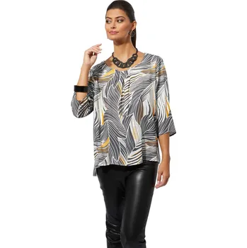 Dámské tričko WITT WEIDEN Grau/ Weiß/ Ocker 8245554 46