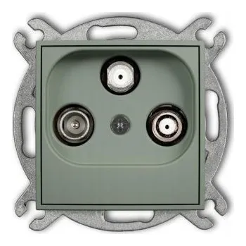 Elektrická zásuvka Anténní zásuvka nástěnná Karlik zelená