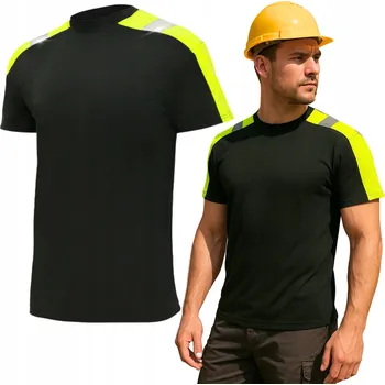 Pracovní obuv Pracovní tričko Specto Reflexní Výstražné černo-žluté BOZP L