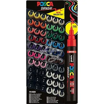 Uni popisovač Posca PC-5BR/60ks 16barev 1-4mm sada mix barev