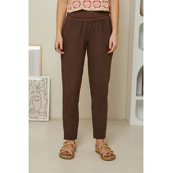 Dámské kalhoty Rodier Lin Braun 9743279 XL/XXL