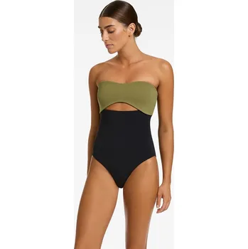 Dámské plavky Plavky Jets Khaki/ Schwarz 915873 XL