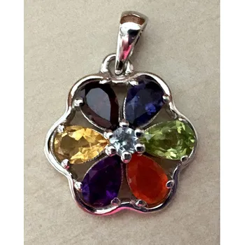 Přívěsek Čakrový přívěsek stříbrný růže života