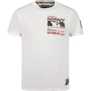 Pánské tričko Tričko Geographical Norway Weiß 1482826 S