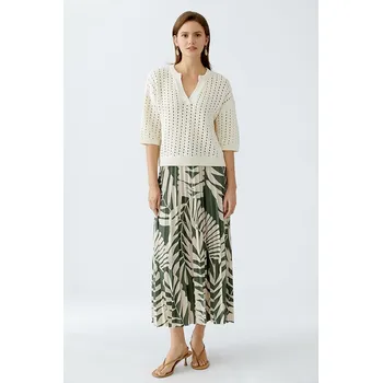 Dámská sukně Oui Grün/ Weiß 5132688 44