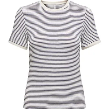 Tričko ONLY Dunkelblau/ Weiß 4130037 XS