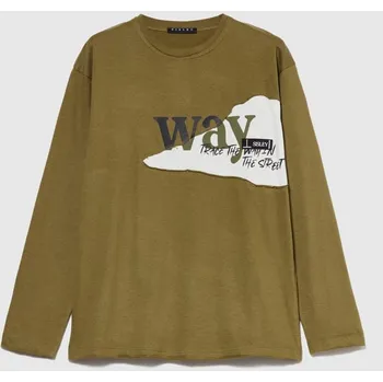 Chlapecké tričko Tričko Sisley Khaki 280718 140