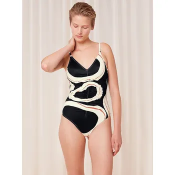 Dámské plavky Plavky Triumph Schwarz/ Creme 301348 38D-Cup
