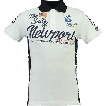 Chlapecké tričko Tričko Geographical Norway Weiß/ Schwarz 4485530 152