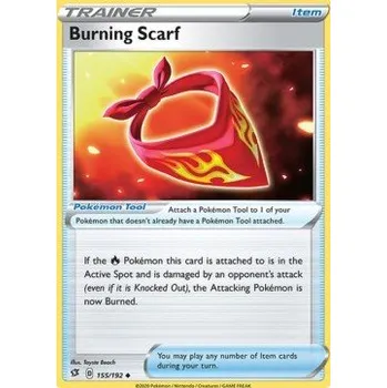 Karetní hra Pokémon RCL 155/192 Burning Scarf - Rebel Clash Stav: Near Mint, Verze: REVERSE HOLO
