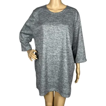 Dámská nadměrná halenka s dlouhým rukávem GITA Barva: Šedá, Velikost: 5XL