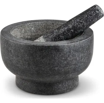 Outdoor vaření Hmoždíř granitový COLE&MASON Granite mortar and pestle 12,5 cm dark grey