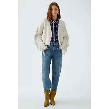 Dámský svetr Oui Beige 2213187 42