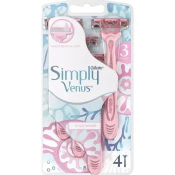 Holítko Gillette Simply Venus 3 Pink jednorázová holítka 4 ks