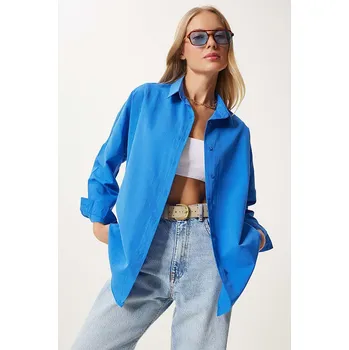 Dámská košile Košile Happiness Istanbul Blau 4152635 36