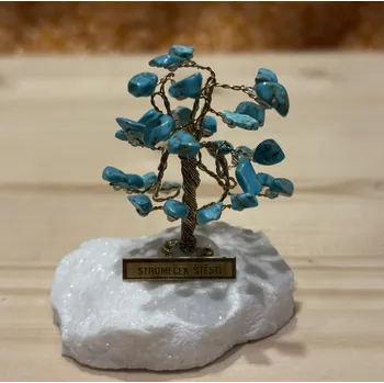 Drahý kámen Stromeček štěstí Tyrkenit 5,5 cm