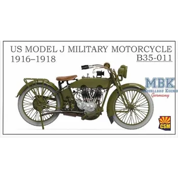 Plastikový model Copper state models 1/35 US Model J Military Motorcycle 1916–1918