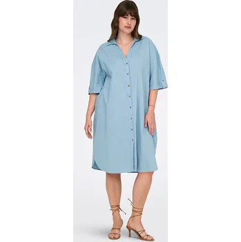 Oblečení a móda Šaty ONLY Carmakoma Hellblau 734841 54