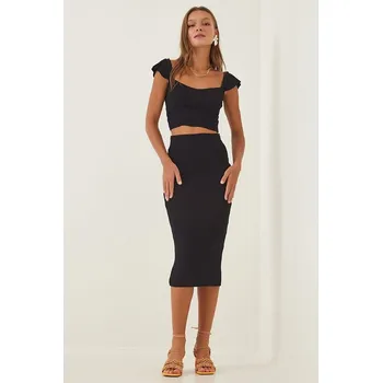 Dámské šaty Šaty Happiness Istanbul Schwarz 4709243 S/M