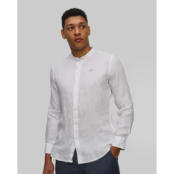 Pánská Lněná Košile Aeronautica Militare V Bílé Barvě 251ca1272ct3089-73009