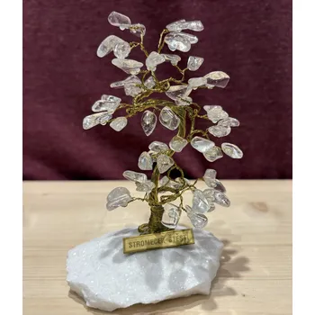 Drahý kámen Stromeček štěstí Křišťál 12 cm