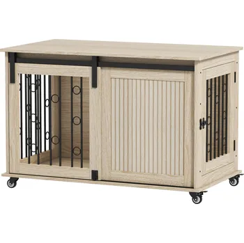 klec pro psa Pojízdná klec pro psy | dub